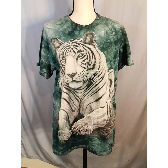 None Tops - Tiger tee shirt. green